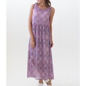 Agnes Dora NWT Godiva Dress Babydoll Purple Maxi